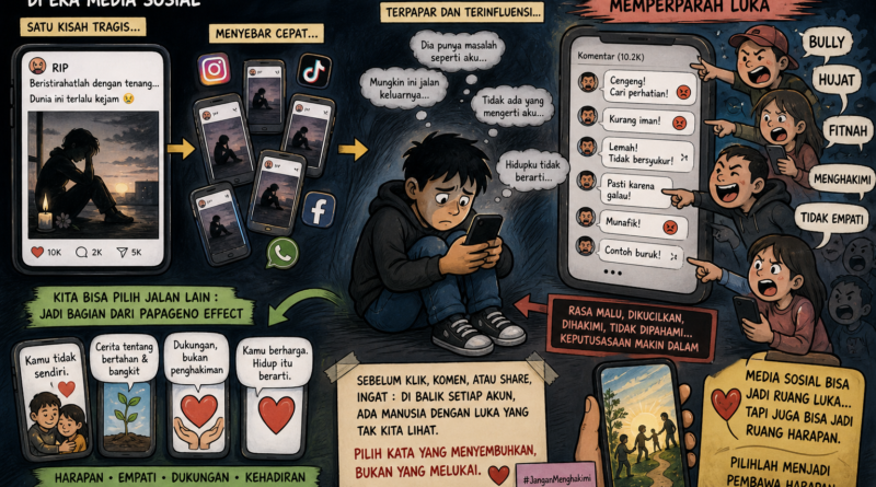 Media Sosial dan Werther Effect: Ketika Ruang Digital Menjadi Medan yang Rapuh